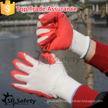 SRSAFETY 13g knitted wholesale construction gloves single latex coated glove/safety gloves